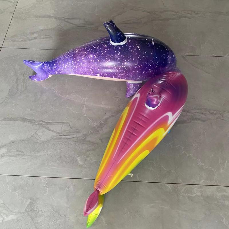 Large Inflatable Starry Sky Dolphin Toy for Water Parties