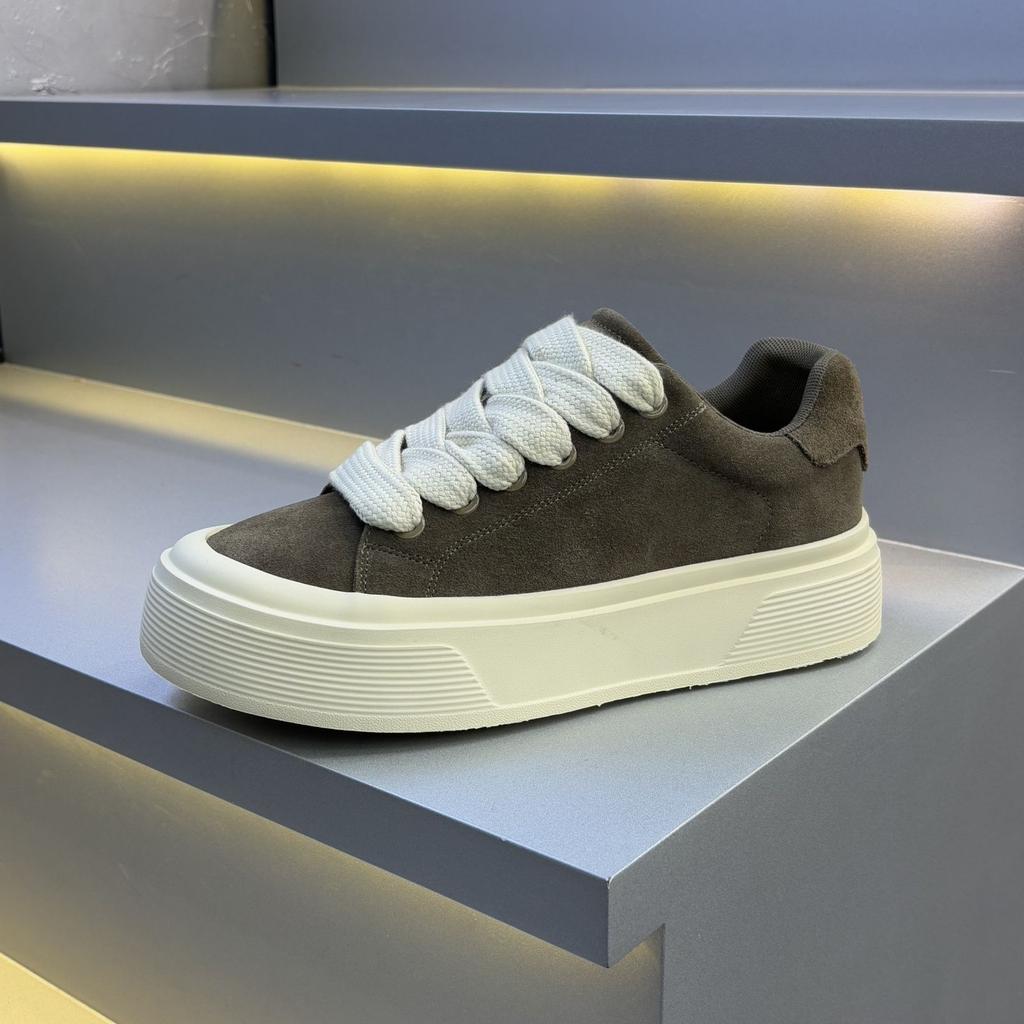 Herrenschuhe 2026 Herbst Neu Leder Sneaker Schnürung Board Schuhe Koreanische Version Dicke Sohle Höhenverstellende Schuhe Freizeitschuhe