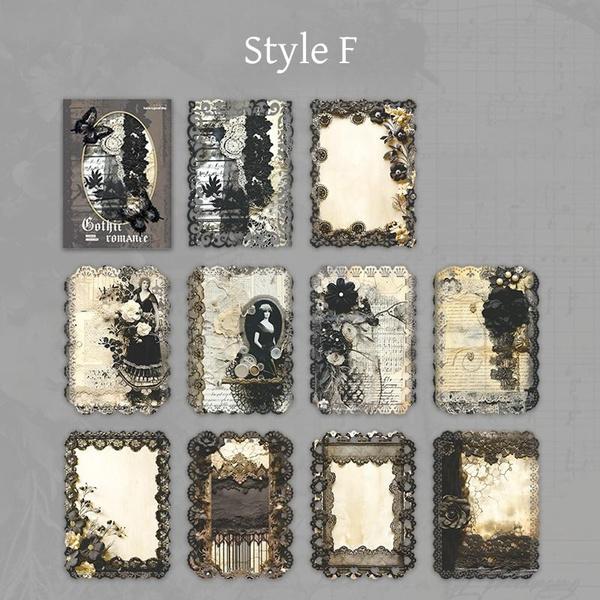 

10 шт./упак. готическая кружевная серия скрапбукинг декоративный материал бумага идеально подходит для коллажа журнал ремесла DIY принадлежности