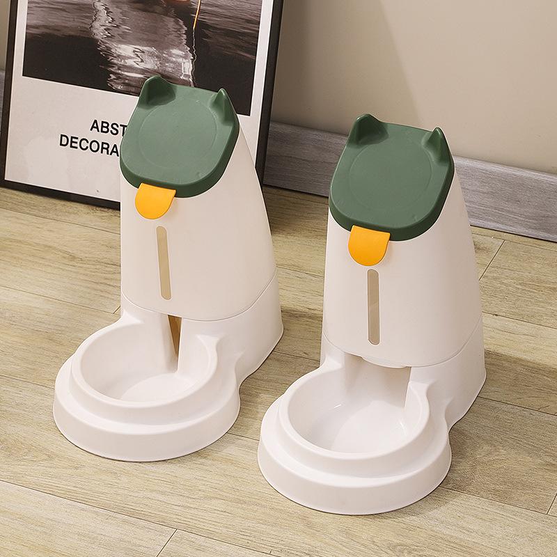 

Кормушка для домашних животных, диспенсер для воды, большая вместимость, противоударная миска для корма для собак, миска для кошек, открытая крышка, автоматическая поилка для питьевой воды Drinking fountain