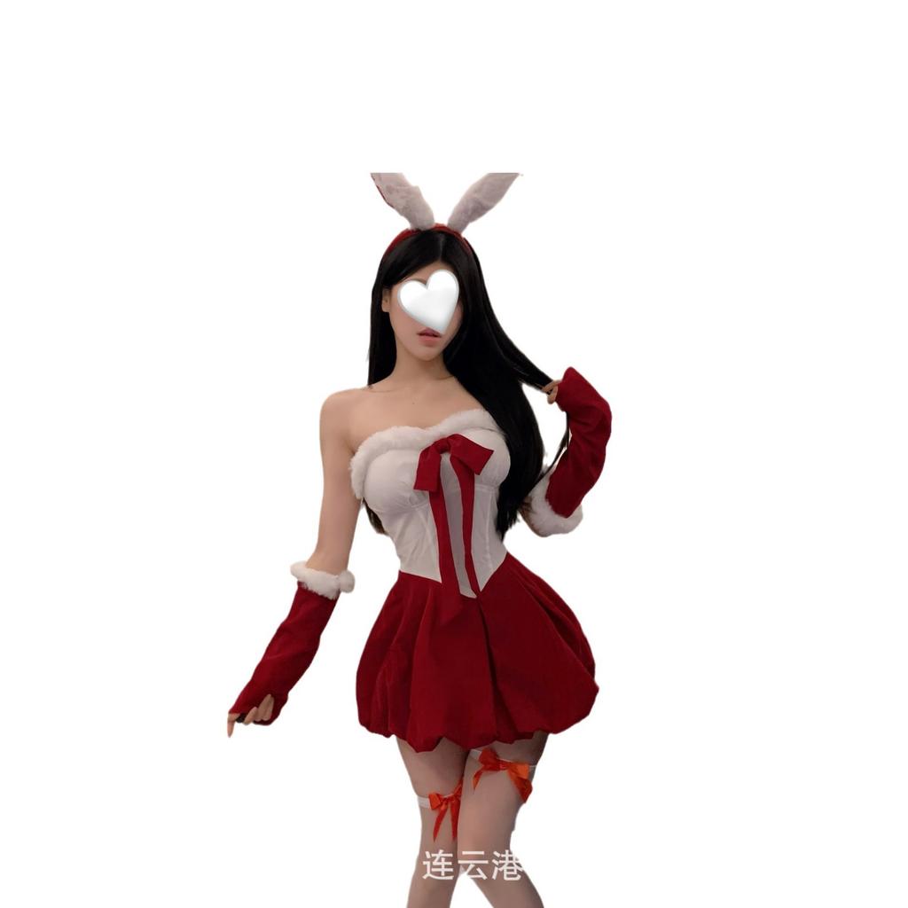 Sex underwear pure desire wind christmas bunny suit qqny pajamas uniform seduction clothes women