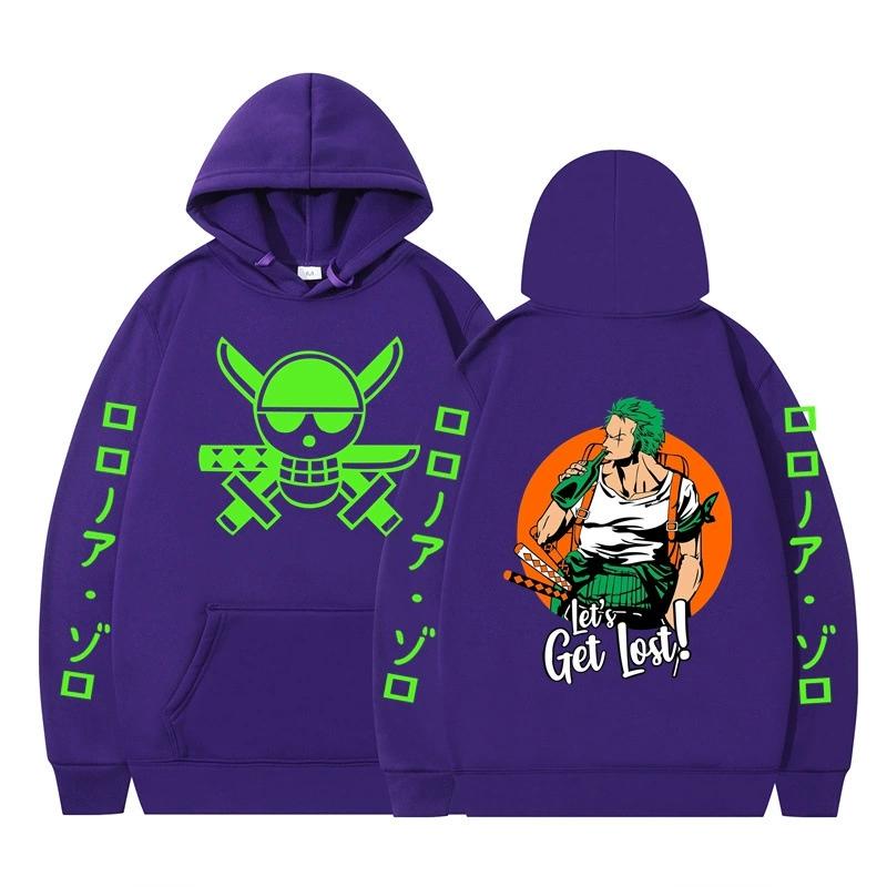 Anime ONE PIECE Men Women Hoodies Autumn Casual Pullover Roronoa Zoro Hoodie Fashion Hip Hop Sweatshirt Clothes