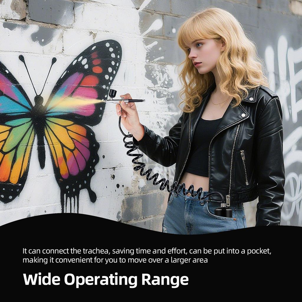 Portable Airbrush Mini Air Compressor Kit Paint Spray Gun For Nail Art Tattoo Craft Cake Pastry Painting Face Hydrating Sprayer