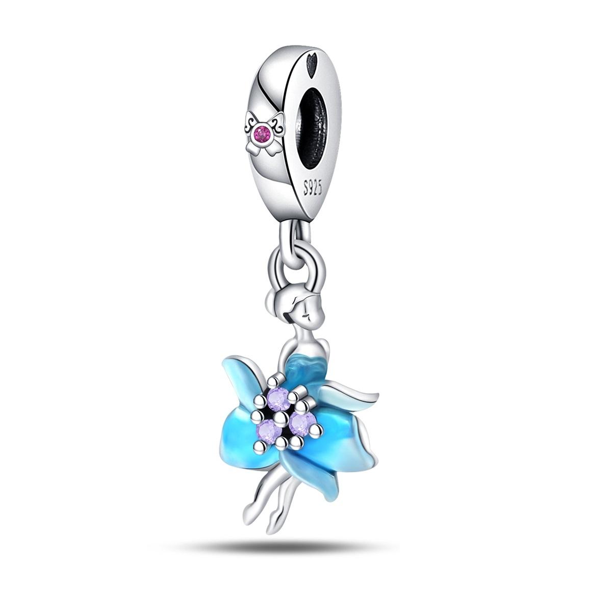 

Аутентичный медный Шарм-бусина Шармы Роскошный Синий Подвеска Фея Девочка Шарм-бусины Совместимы с Браслетами Сделай сам Женщинам Изготовление Нежный Подарок