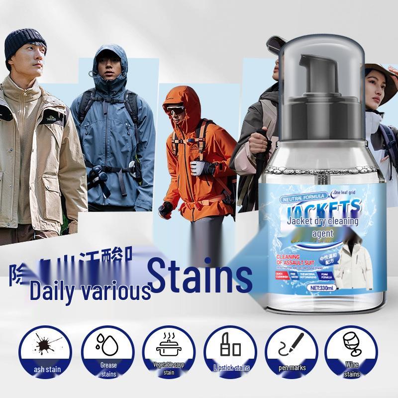 Waterless Softshell & Hardshell Down Jacket Cleaner - Oil Stain Remover & Waterproof Repair Agent