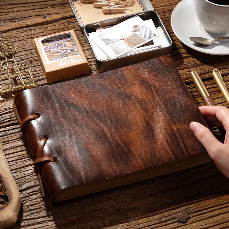 Vintage Cowhide A5 Magic Book: Planner, Diary, Sketchbook, Photo Album