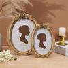 Retro Picture Frame,Decorative Photo Frame Antique Ornate Oval Photo Frame for Tabletop and Wall Display Home Decors