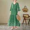Embroidered Loose Fitting Women's Dress