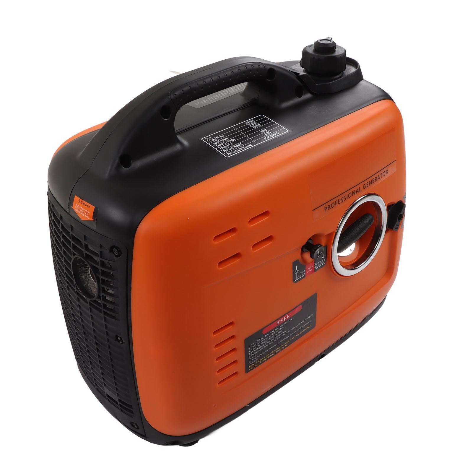 3 кВт Портативный инверторный генератор 4,2 л бак Цифровой дисплей Сверхнизкий уровень шума Ручной бензиновый генератор для дома, автодома США