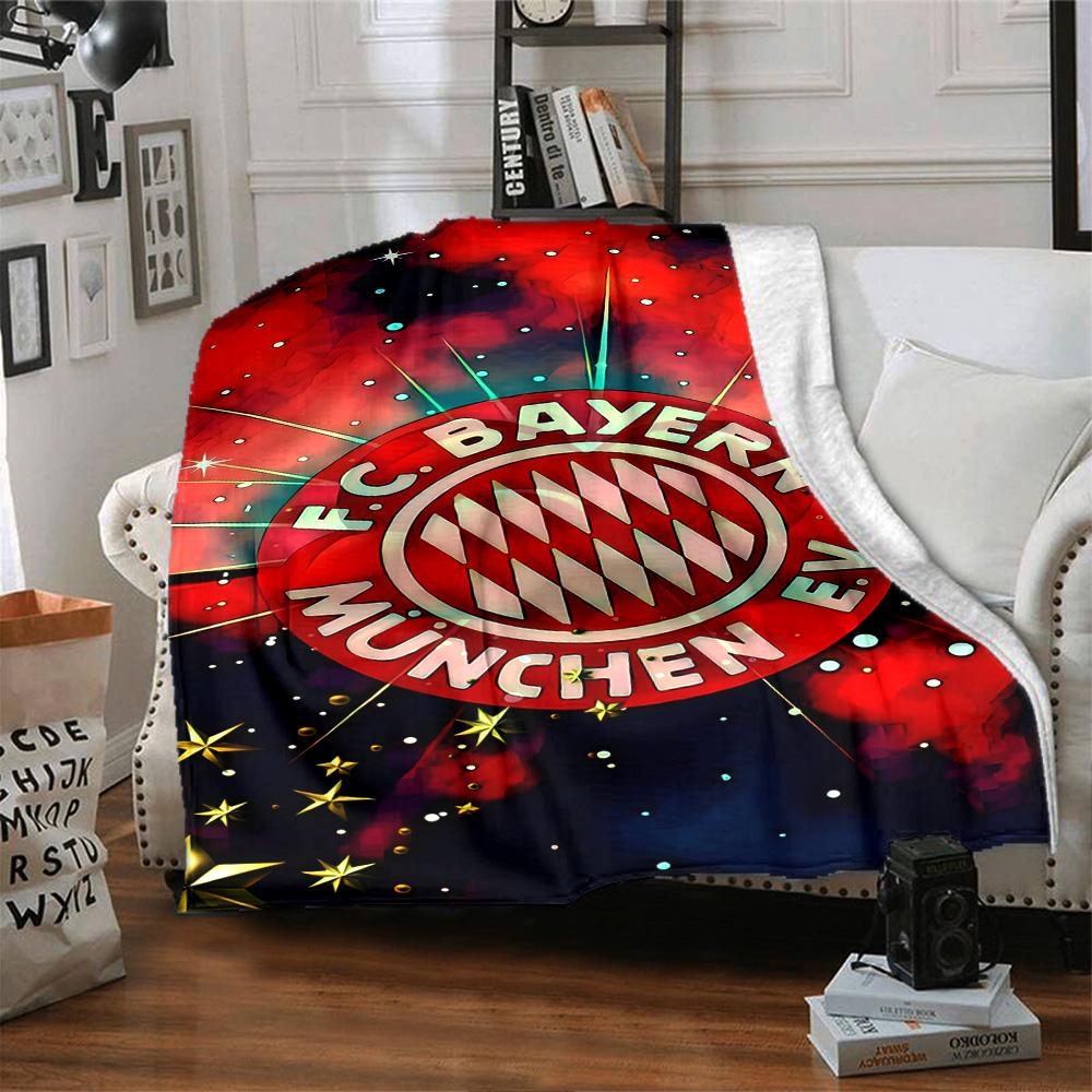 Bayern Munich Crest Blanket Warmthful Decor Perfect for Office Chair Bed Couch All-Season Use Modern Style Perfect Gift for Relatives and Friends