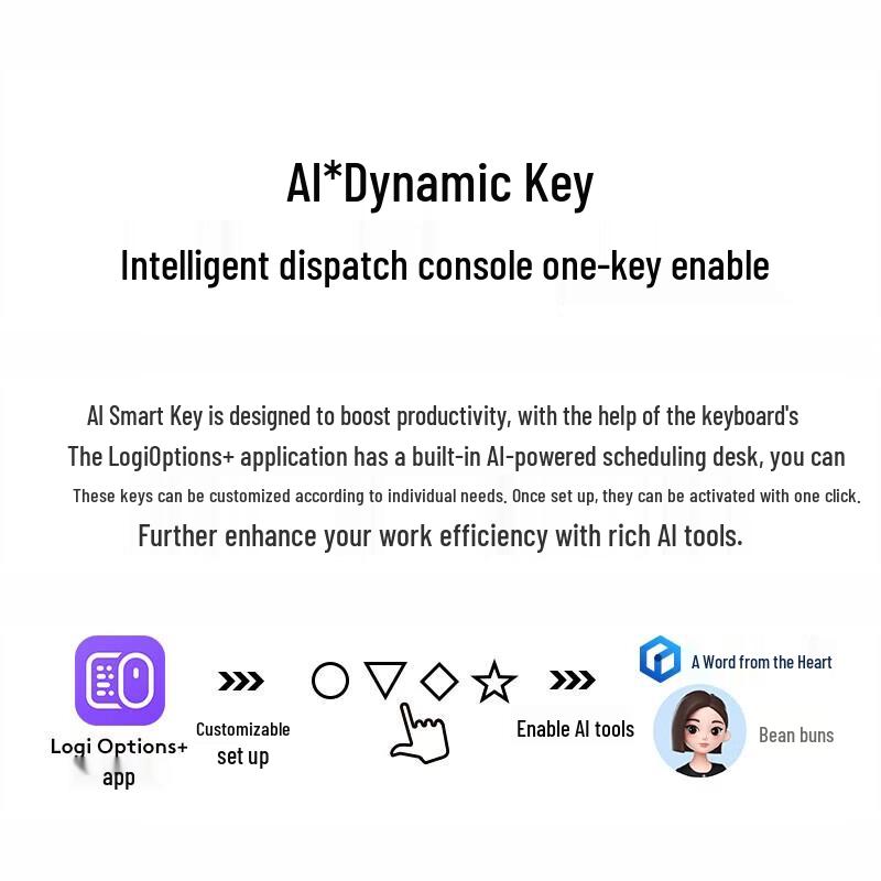 Logitech G POP ICON KEYS AI Wireless Bluetooth Keyboard