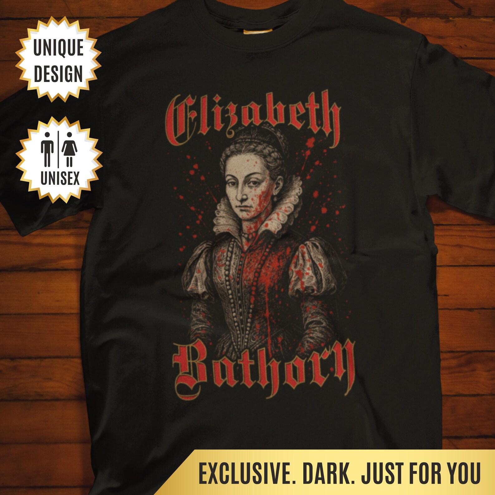 Elizabeth Bathory T-Shirt Gothic Gift Blood Countess Tee, Victorian Horror Tee, Horror Aesthetic Tee Macabre Gothic Shirt, Medieval Goth Top S