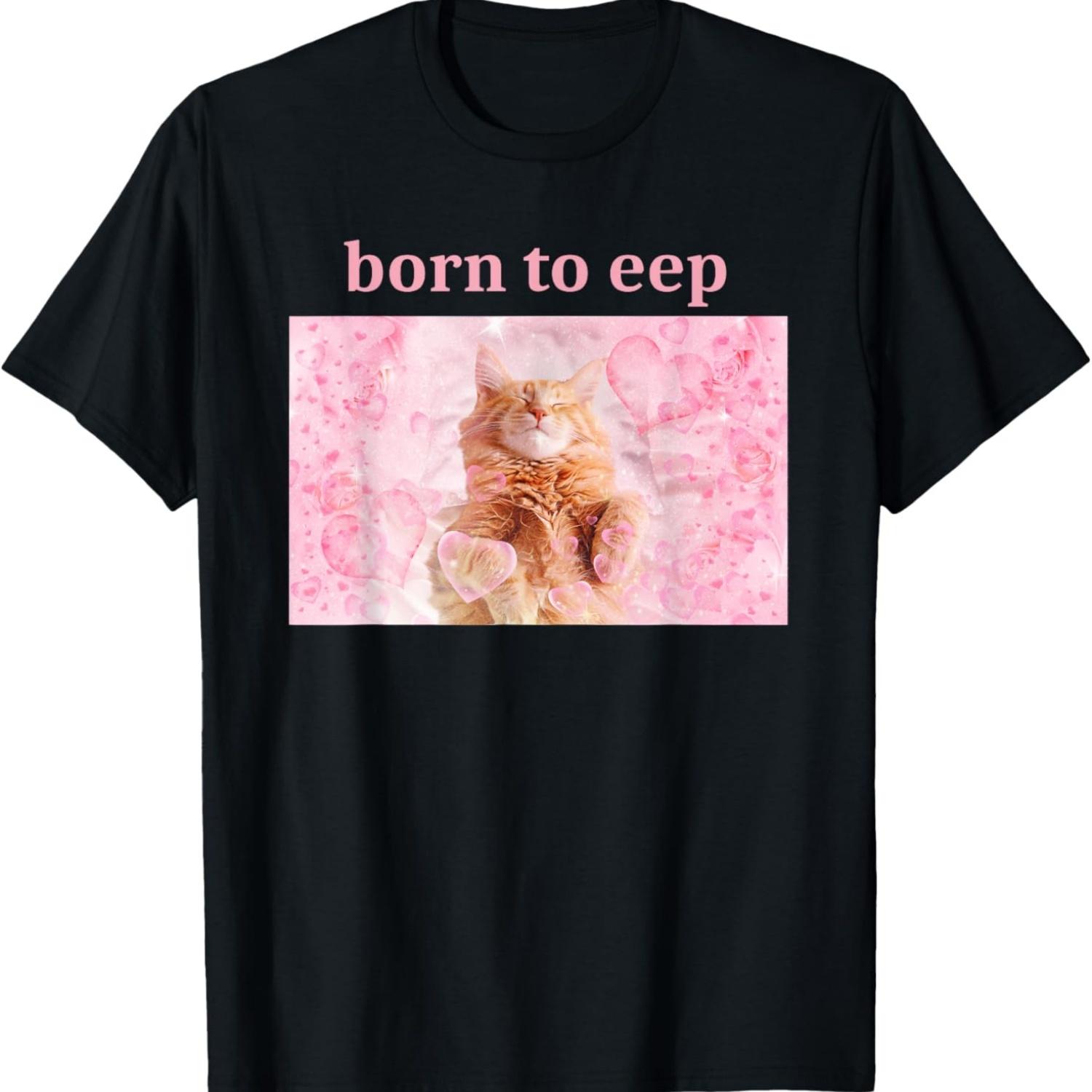 

Eepy Sleepy Cat for Cat Lovers & Pet Owners, Funny Cat Memes T-Shirt S чёрный