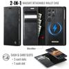 For Samsung Galaxy S22 Ultra 5G Case CASEME C49 Magnetic Case RFID Blocking Detachable Wallet Leather Phone Cover