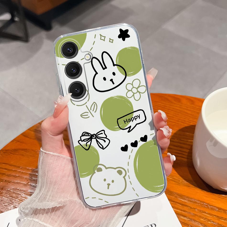 Case For Samsung Galaxy S25 FE Plus Ultra Clear Painted Flowers Back Cover For Samsung S 25 Ultra Soft Shockproof Phone Cases