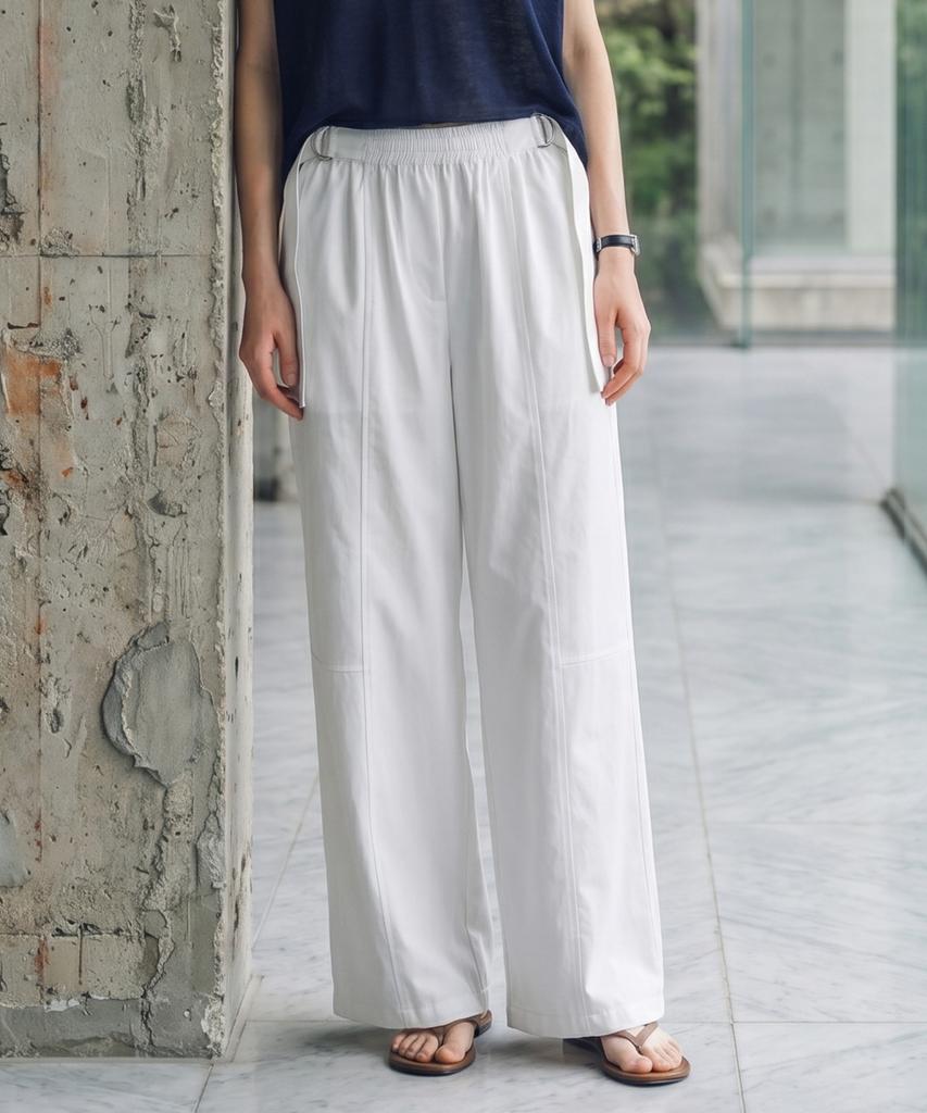 Metapeo Wide Cotton Pants White