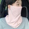 Sun Protection Guard Quick-Drying Fabric Ice Silk Face Guard with Breathable Mesh Elastic Earhook Cooling Fabric Extended Neck Gaiter Face Guard