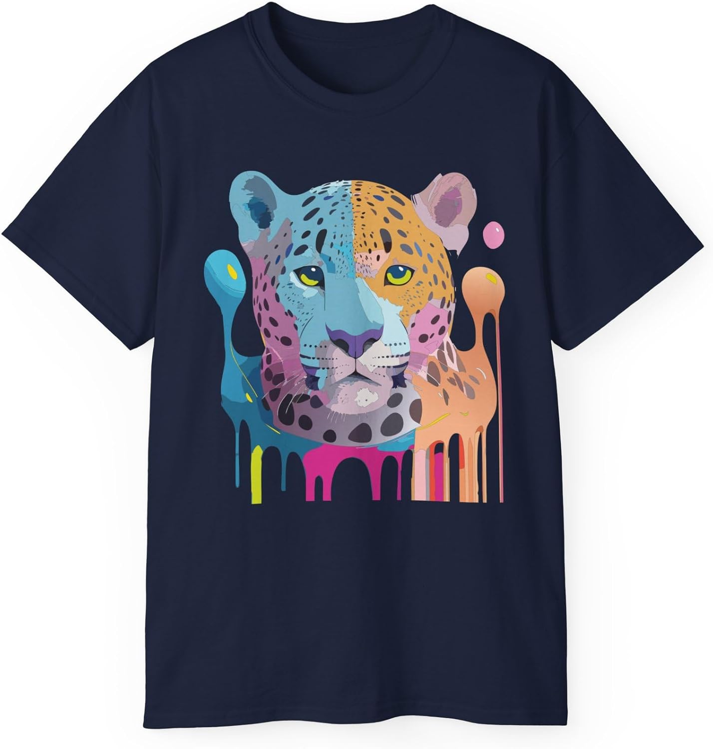 Cheetah Graphic Design Tee, Cheetah Shirt, Floral Vintage Tees, Art Design T-Shirt, Animal Graphic Tee, Animal Shirts 6 S разноцветный