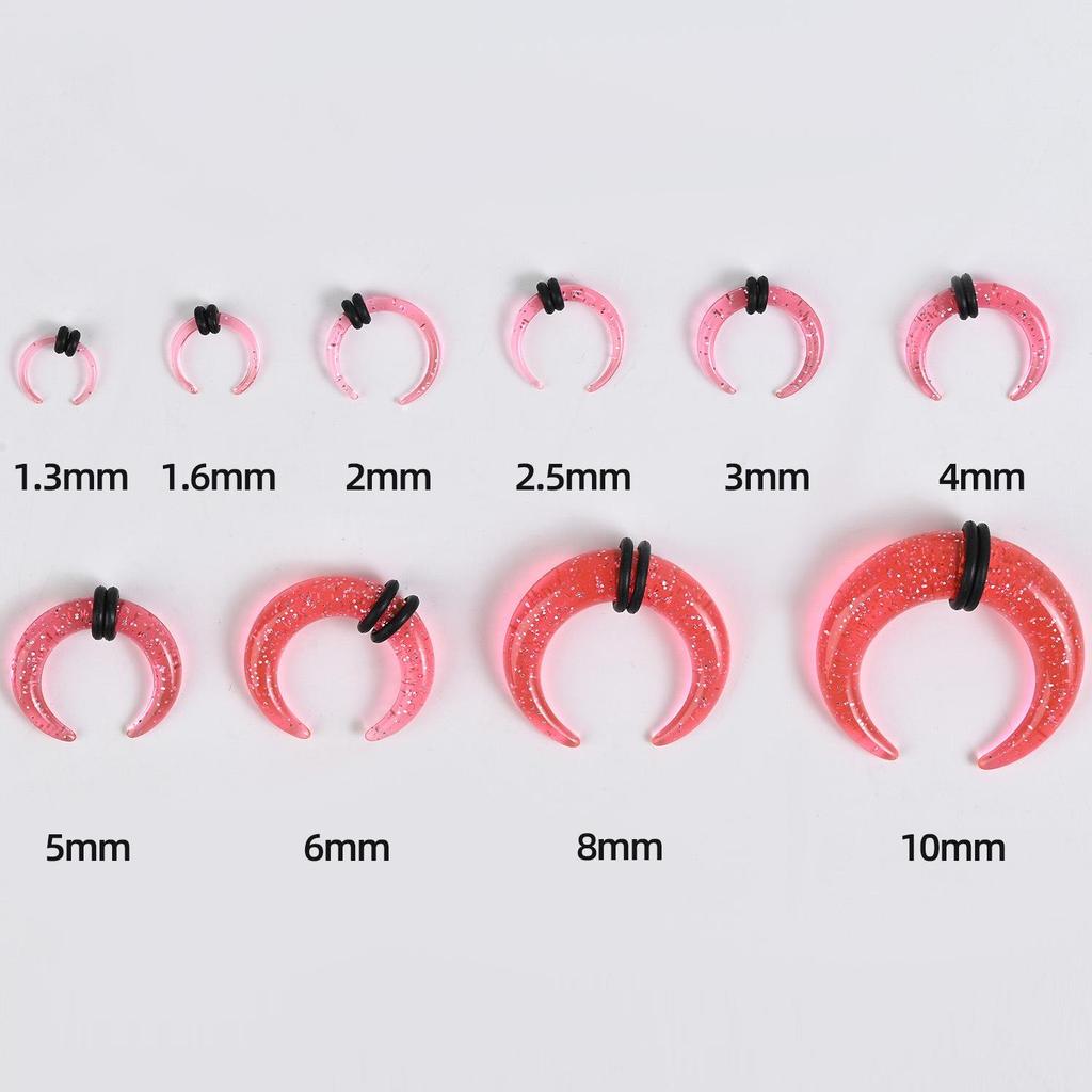 Acrylic Heart & Triangle Ear Plugs – Colorful Piercing Jewelry In Multiple Sizes