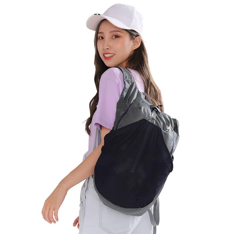 CAMEL Lightweight Foldable Cycling Backpack, Travel Rucksack, W9B31L8013B, Gray, 15L, One Size