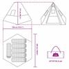 Tipi Tent with Roof and Storage Blue 383 x 338 x 217 cm Taffeta