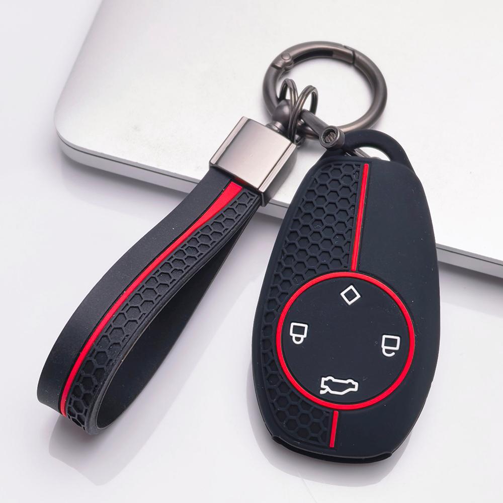Key Fob Cover for Leapmotor T03 S01 C11 C01 with Keychain Anti-Scratch Shockproof Protective Shell Holder with Honeycomb Texture Shockproof Structure
