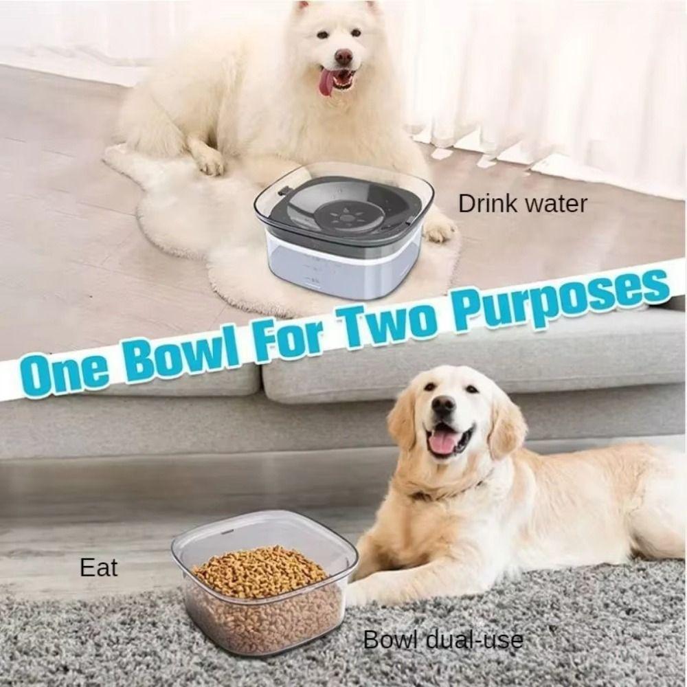 Large Capacity Pet Slow Drinking Bowl Spillproof Traveling Dog Water Bowl Pet Drinking