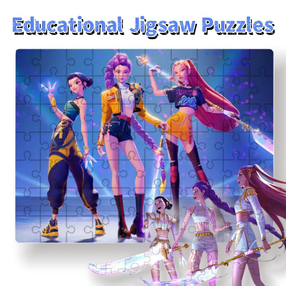 New  Demon Hunters jigsaw puzzle Toys Board Game Rumi Mira Zoey Huntrix Character Pattern Collectible Decor Children Gifts