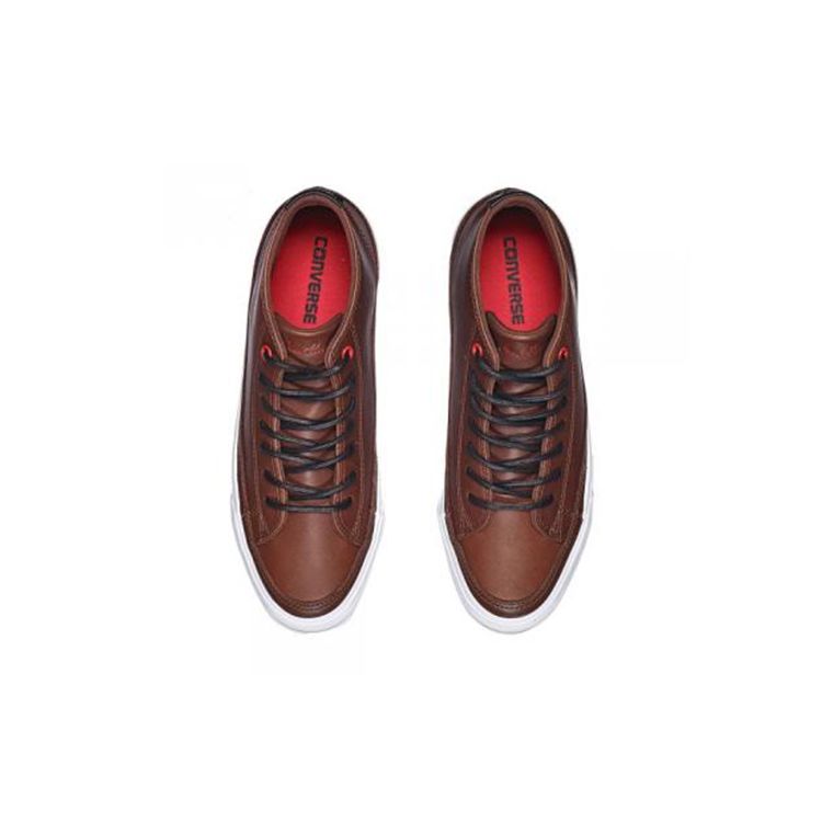 Converse Jack Purcell Slip-On Synthetic Leather Non-Slip Durable Mid-Top Skate Shoes Men Sneakers Dark-Brown 158346C