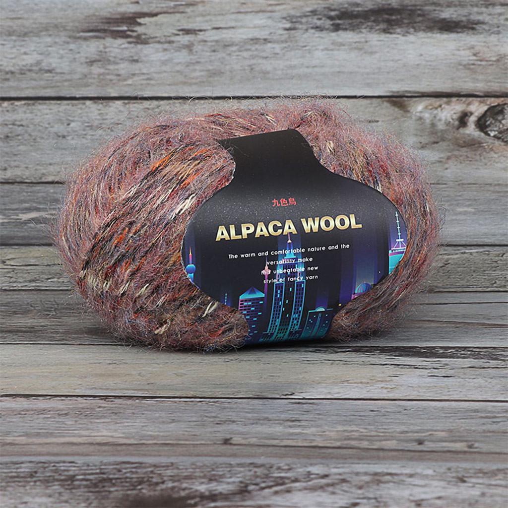 Colorful Alpacawool Hand-Knitted Coat Sweater Scarf Line In The Thick Wool