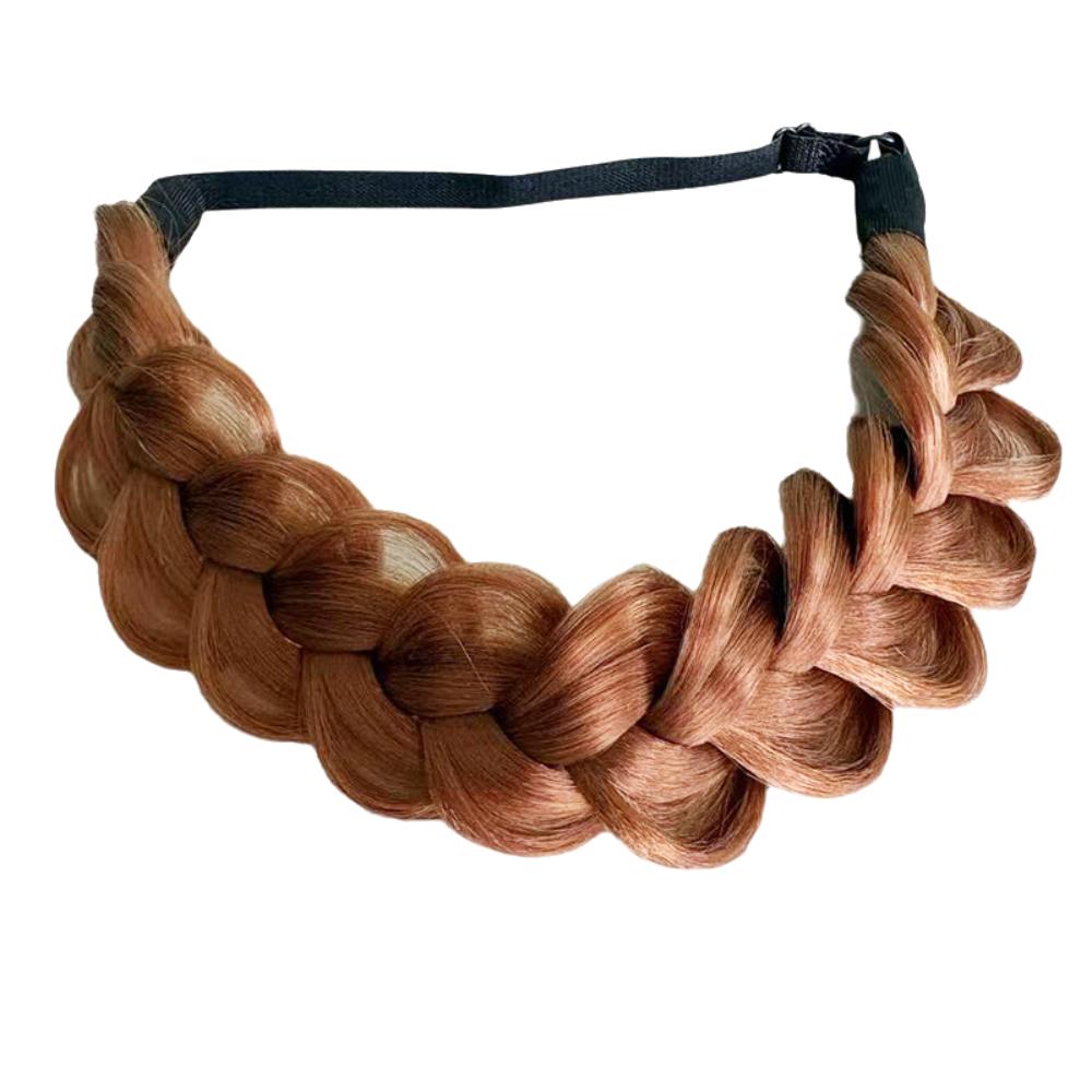 Adjustable Handmade Braids Wig Elastic Band Fishbone Braid Lazy Headband Commuting