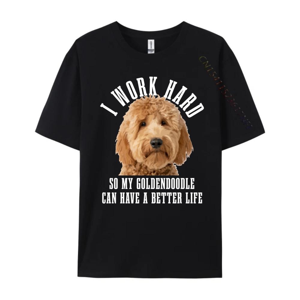 Goldendoodle Mom Doodle Dog Dad Designer T Shirt Luxury TShirt Big And Tall Graphic Tee Original Mens TShirts Creative