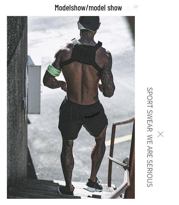 Men's Loose-Fit Double-Layer Running Shorts with Multi-Pockets for Sports & Outdoor Activities