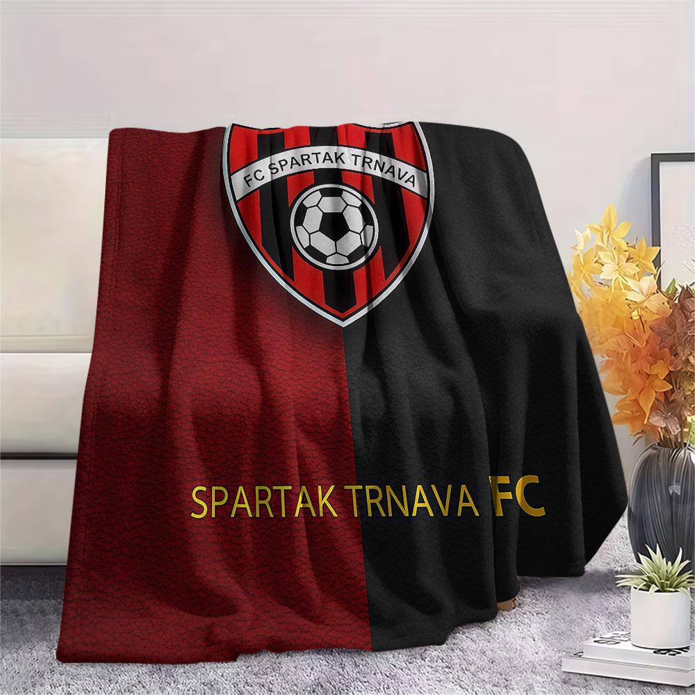1PC FC Spartak Trnava Patterned Flannel Blanket Suitable For All Seasons for Home Decor Warmth and Comfort Gifts Holiday Present