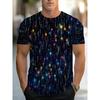 Summer Comfortable Fashionable Loose Plus Creative Printed T-shirt Casual Sports Breathable Soft Men's Short Sleeved T-shirt