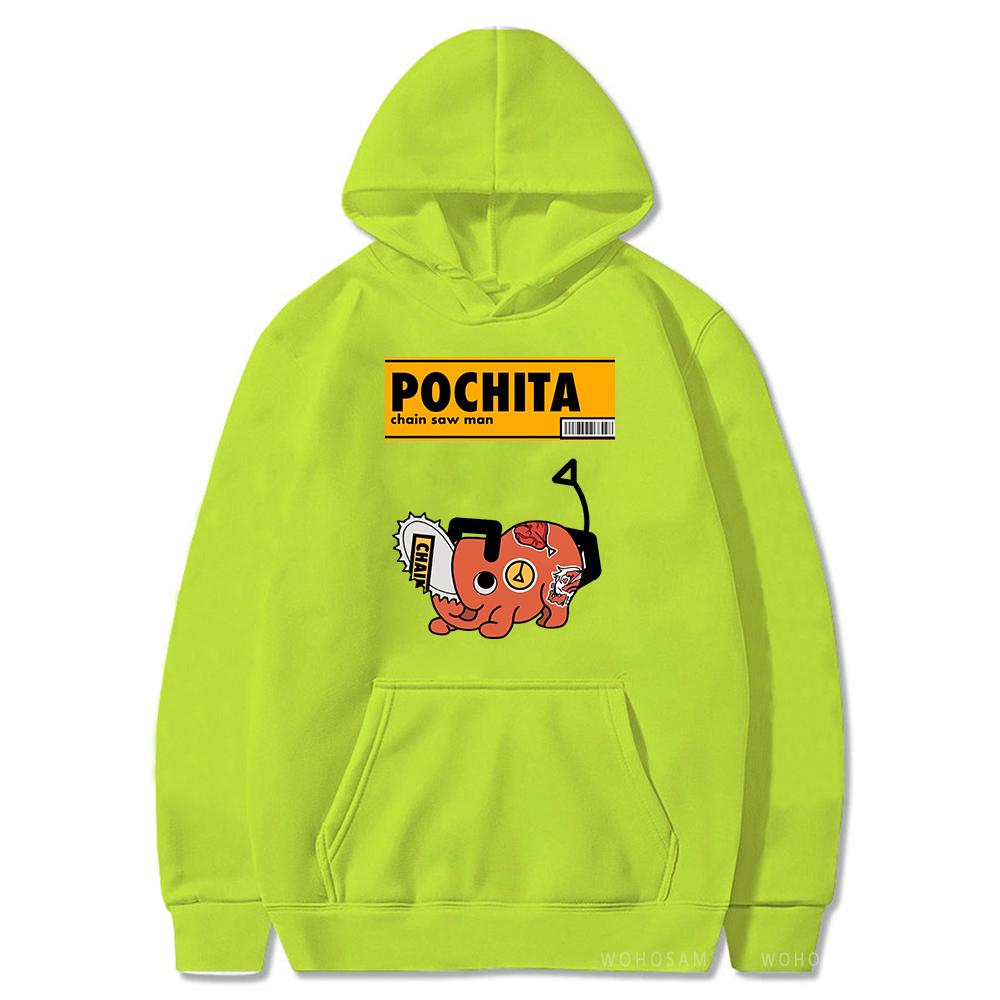 Manga motorová pila Makima Pochita Mikiny Mikiny Japonský styl Kawaii Anime Grafika Harajuku Oversized pánské mikiny