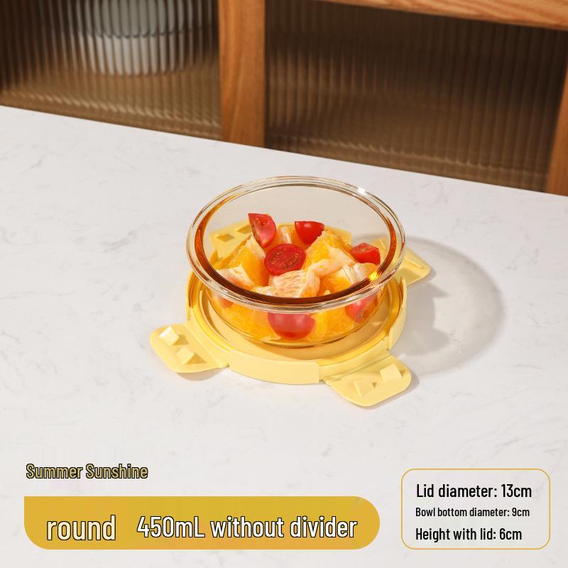 Стеклянный набор ланч-боксов Бенто с крышкой, безопасный для микроволновой печи - Прочный, герметичный для сохранения свежести, термостойкий для обедов в офисе