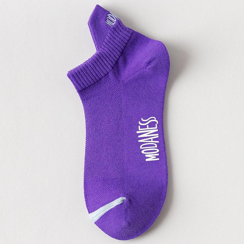1 Pair Women Ankle Socks Breathable Low Short Socks Casual Sport Anti-wear Fashion Four Seasons Street Non-slip Socks