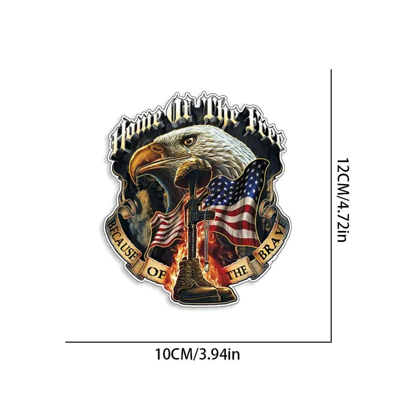1Pc Flag Eagle Car Decals Animal Truck Bumper Window Windshield Cover Scratch Ornament Water-Repellent Decals Auto Accessories