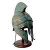 Green Patina Style Greek Medieval Roman Centurion Helmet for Role Play with Free Display Stand Gift for Him