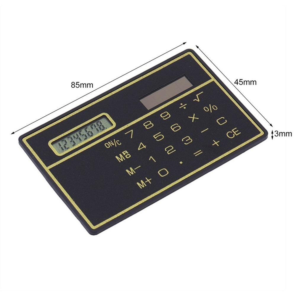 Calculator Mini cu 8 Cifre Ultra Subțire cu Energie Solară și Ecran Tactil Design Card de Credit Calculator Portabil pentru Afaceri Școală