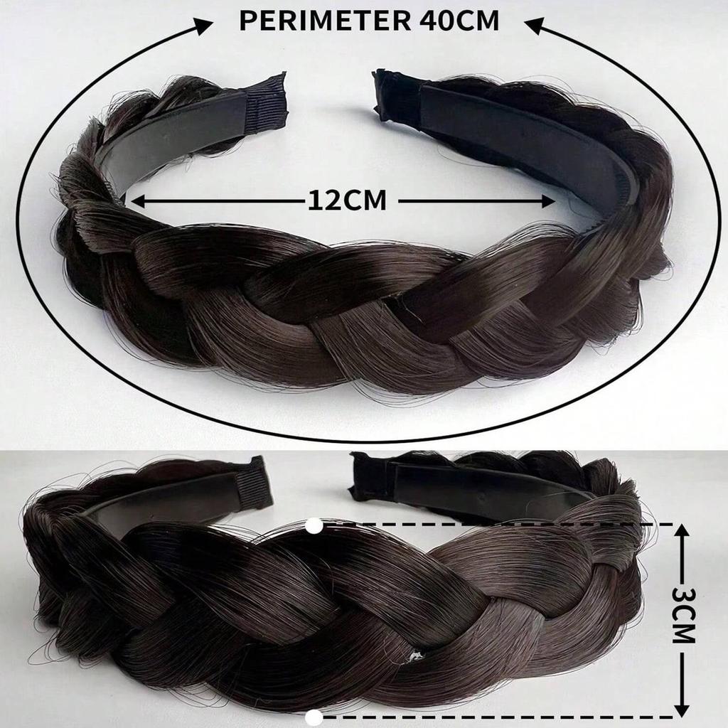 Handgeflochtenes Fischgräten-Zopf-Haarband-Perücke für Damen - Promi-inspiriertes geflochtenes Haarband