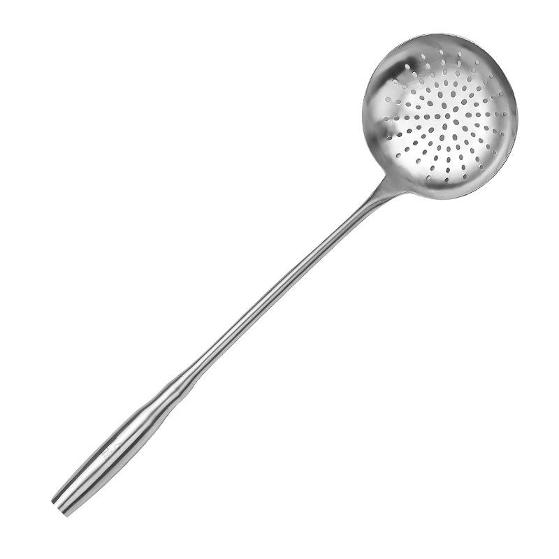 Stainless Steel Slotted Spoon for Scooping Noodles, Large Household Kitchen Filter Screen, Hot Pot Oil Grid Spoon, Chef