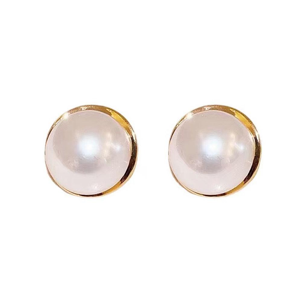 

Fashion Inlay Stud Earrings Alloy Ear Stud Jewelry Accessory French Retro Earrings Gift for Women белый