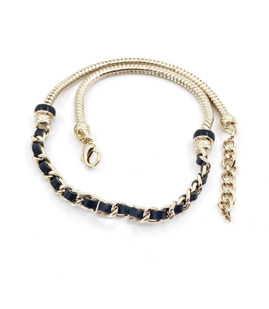 NEW IN2023 Hot Fashion Jewelry Women Thick Chain Party Light Gold Color Choker Signature C Name Letter Pendant Hot