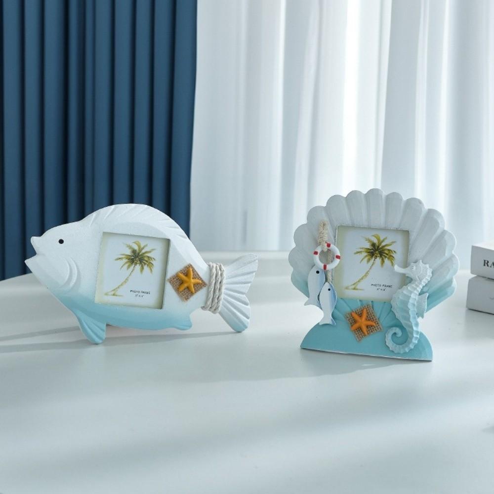 Unique-shaped Nautical Decor Frame 3-inch Instant Photo Frame Ocean-Themed Photo Frame  Coffee Shop