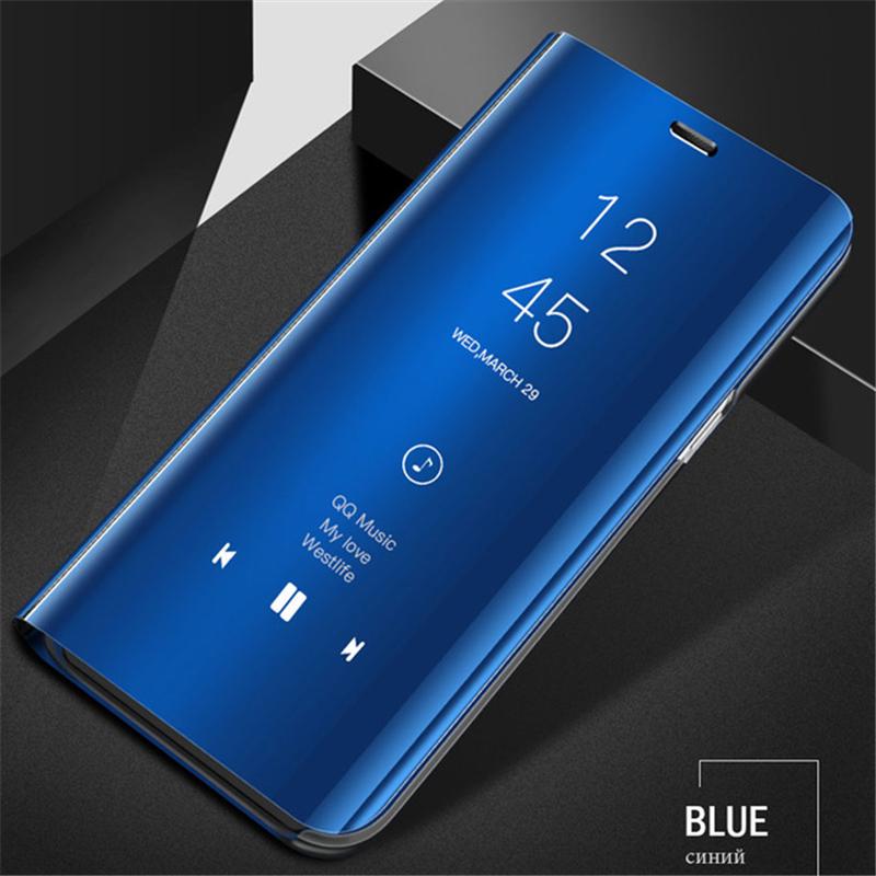 Luxury Smart Mirror Flip Case For Samsung Galaxy A21S A51 A71 A01 A11 A21 A31 A41 A50 A70 A30 A40 A20 A10 S S20 Ultra S10 S9 S8 Note 10 Leather Cover