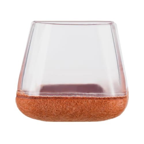 DEWEL Chair Leg Covers, 16-Pack, Thick Bottom, Chair Leg Caps, Noise Reduction, Scratch Prevention, Non-Slip Silicone Felt Sheets, Compatible with Des