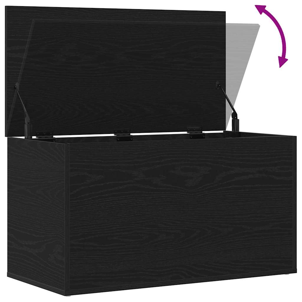 Storage Box Black Oak Look 84 x 42 x 46 cm