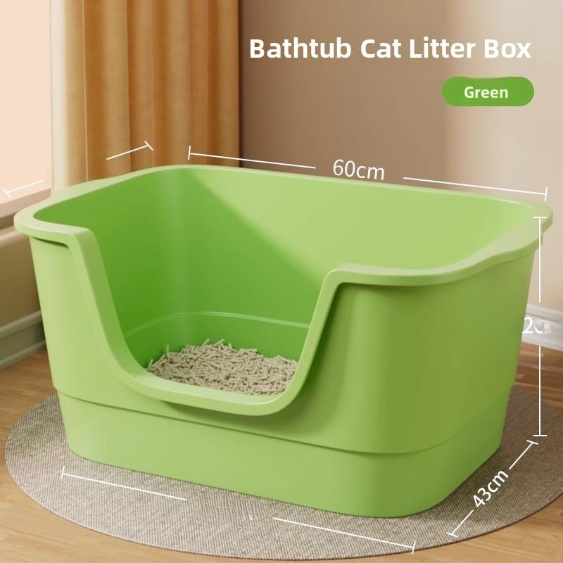 Extra Large Open-Top Litter Box Anti-Spla Giant Size Toilet for S Pet Supplies Sand Pan Special Large Size
